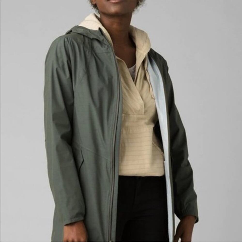 PrAna Women's Farin Textured Hooded Pullover Top/Jacket In Stone Cream Size S‎ - Picture 2 of 15